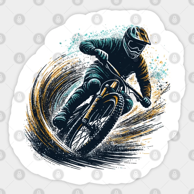 Mountain Biking Sticker by Vehicles-Art